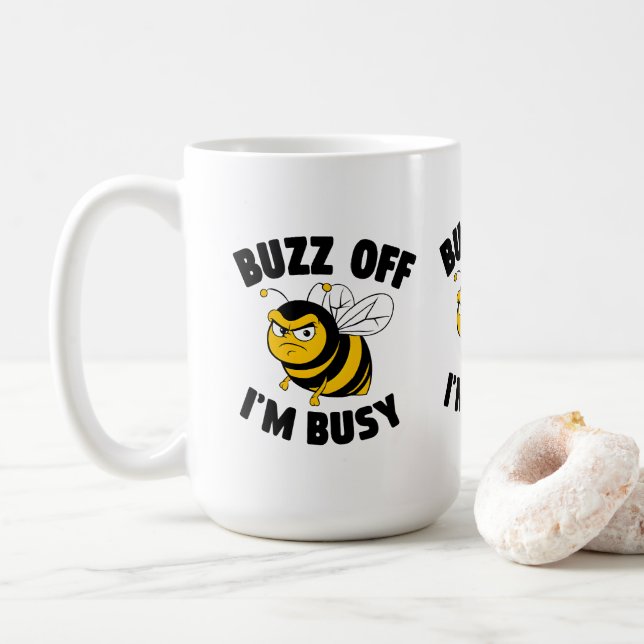 Buzz Off I'M Busy Coffee Mug (With Donut)