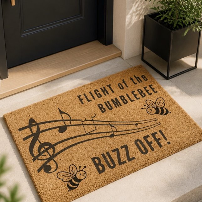 Buzz Off Sarcastic  Fiber Doormat (Creator Uploaded)