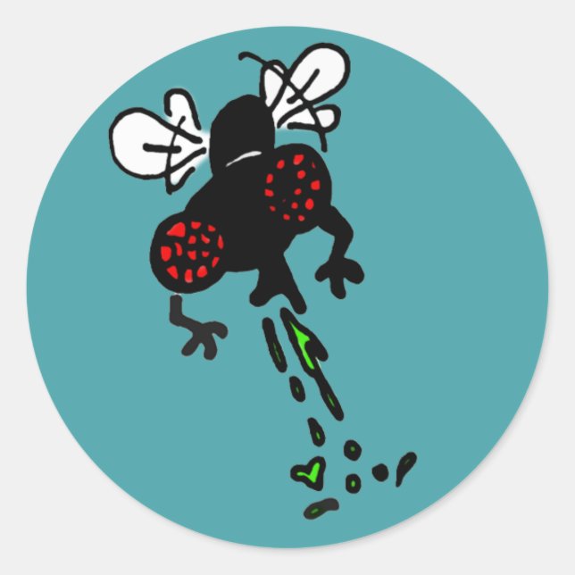 Buzz on this classic round sticker (Front)