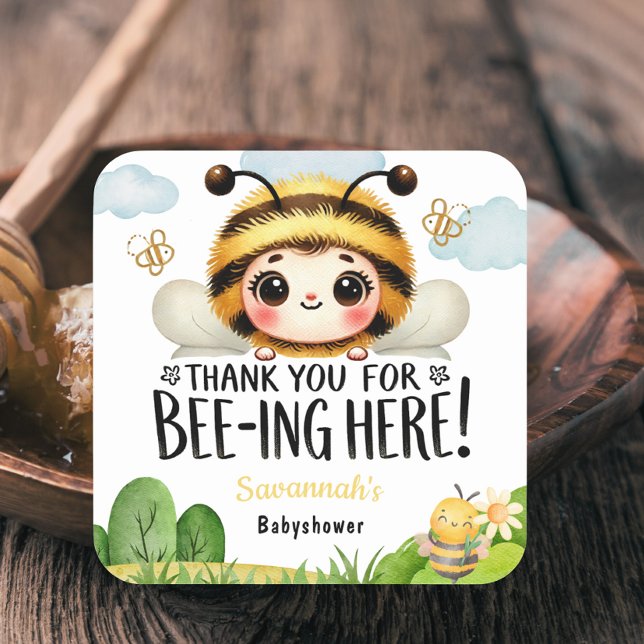 Buzz-Worthy Baby Shower Thank You Stickers (Creator Uploaded)