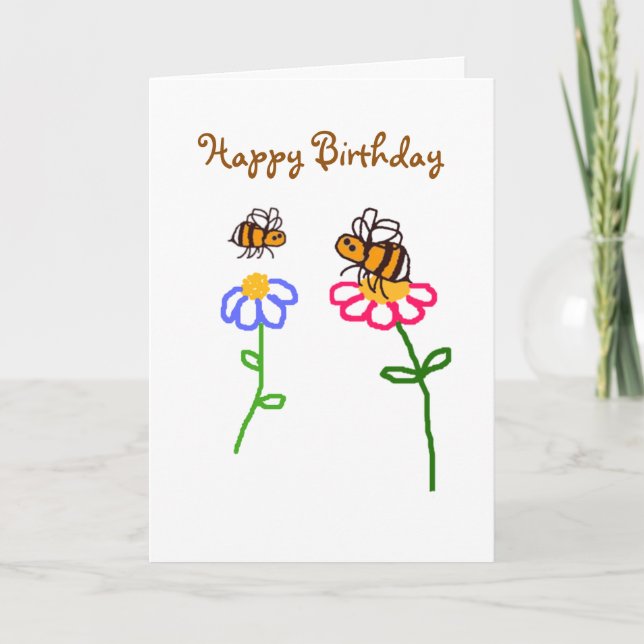 BuzzAboutBees Happy Birthday To You Card (Front)