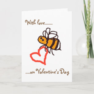 BuzzAboutBees With Love On Valentine's Day Holiday Card