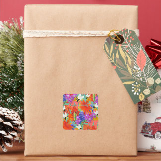BuzzAmongBlooms_Editable Kids Square Sticker