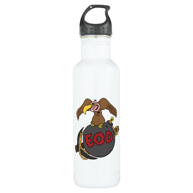 Buzzard Bomb and Pick Stainless Steel Water Bottle (Front)