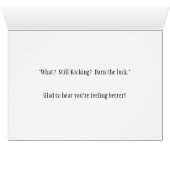 Buzzard - Glad you're feeling better Cards (Inside Horizontal (Bottom))