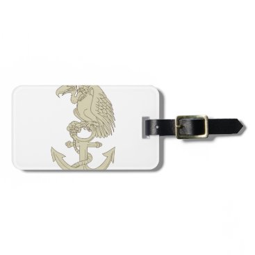 Buzzard Perching Navy Anchor Cartoon Luggage Tag Buzzard Perching Navy Anchor Cartoon Luggage Tag