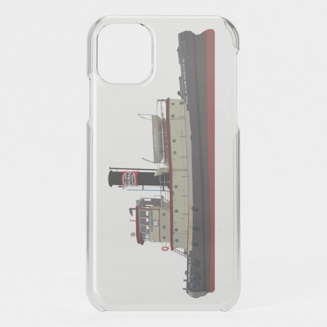 Buzzards Bay Rotary Tugboat iPhone 11 CLEAR Case (Back)