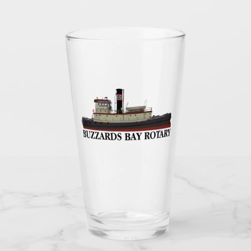 Buzzards Bay Rotary Tugboat Tumbler Glass