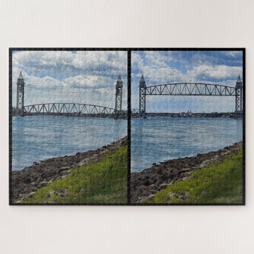 Buzzards Bay Trestle Bridge USA _ 2 in 1 Jigsaw Puzzle