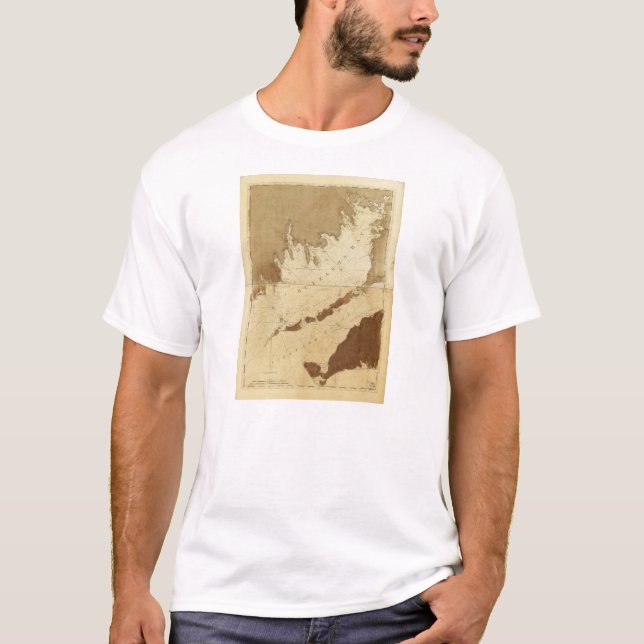 Buzzards Bay & Vineyard Sound Mass. Map (1776) T-Shirt (Front)