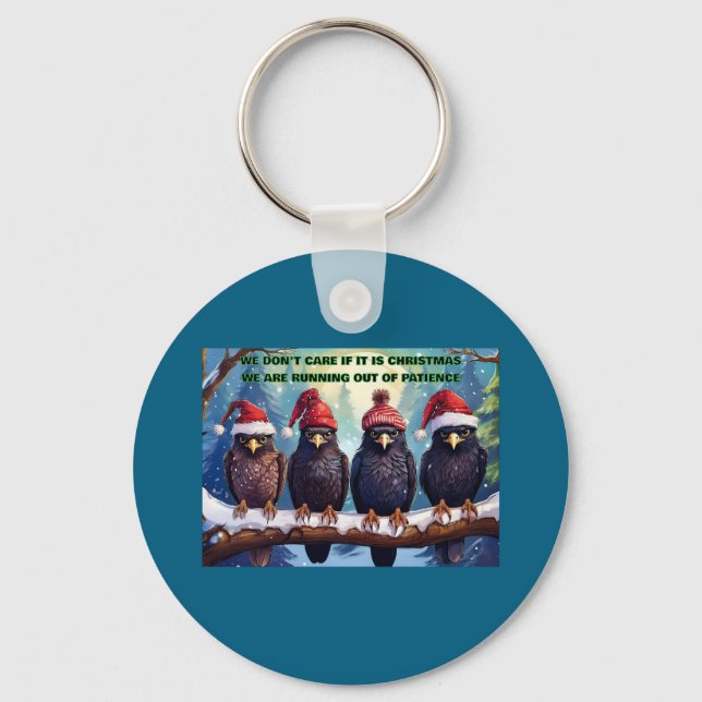 Buzzards On A Limb Losing Patience Keychain (Front)