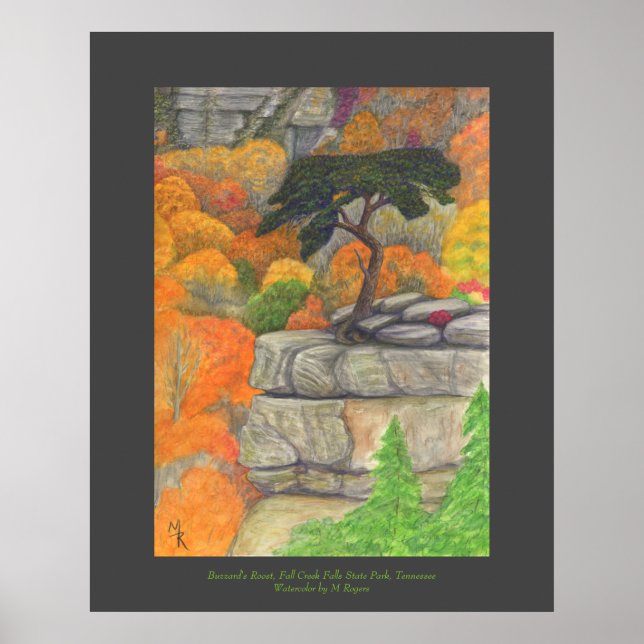 Buzzard's Roost - Fall Creek Falls State Park Poster (Front)