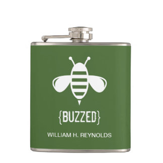 {BUZZED} Bee Bridal Party Gift (in many colors!) Hip Flask