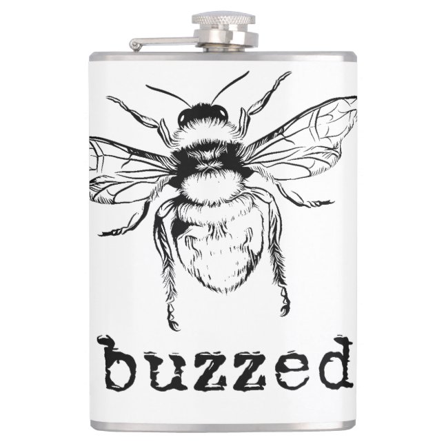 Buzzed Bee Flask (Front)