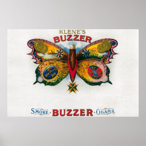 Buzzer Cigar Box Label Poster