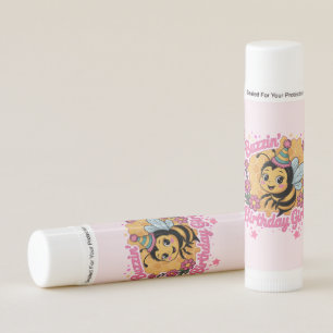 Buzzin' Birthday Girl Bee Theme Cute Bee Lover Lip Balm