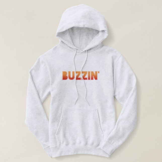 BUZZIN' Manchester Mancunian Slang Dialect Hoodie (Design Front)