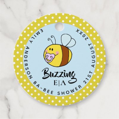 Buzzing Ba-BEE Baby Shower Cute Thank You Favor Favor Tags