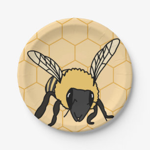 Buzzing Bee Honeycomb Beehive Paper Plates