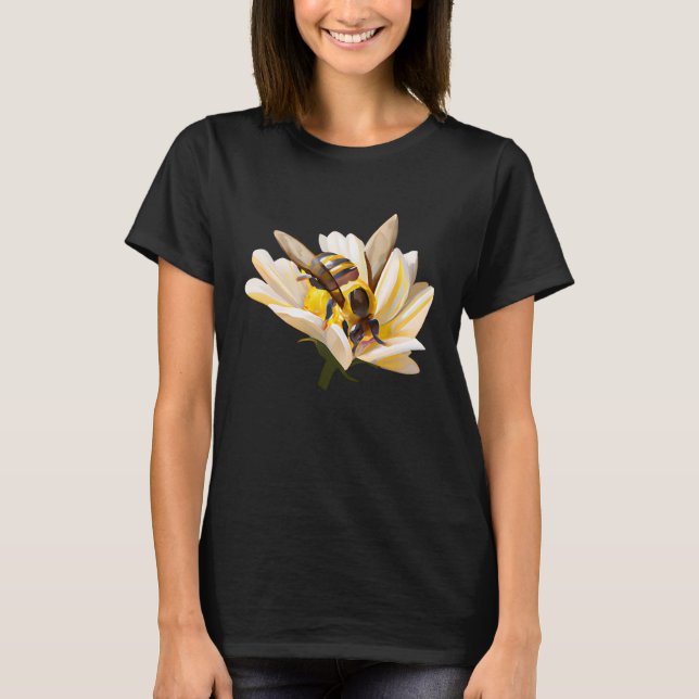 Buzzing Bee  Save the Pollinators T-Shirt (Front)