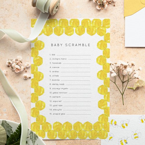 Buzzing Bees Baby ABCs Baby Shower Game
