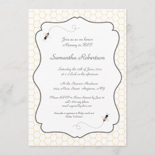 Buzzing Bees Baby Shower Invitation