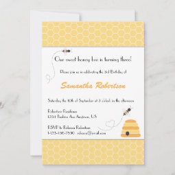 Buzzing Bees Birthday Invitation | Zazzle