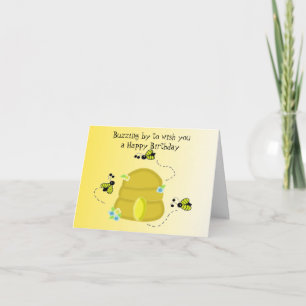 Buzzing Bee's Birthday Wishes Card