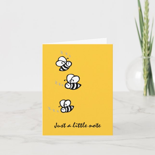 Buzzing Bees Letterpress Thank You Card (Front)