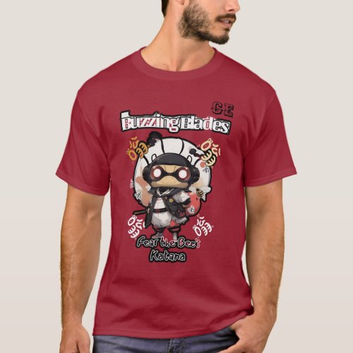 Buzzing Blade Samurai Bee Design T_Shirt