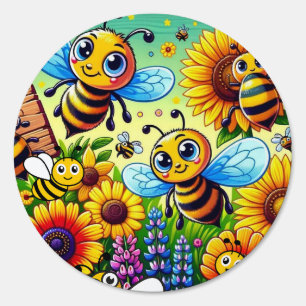 Buzzing Bliss Adorable Bee-Themed Garden Sign