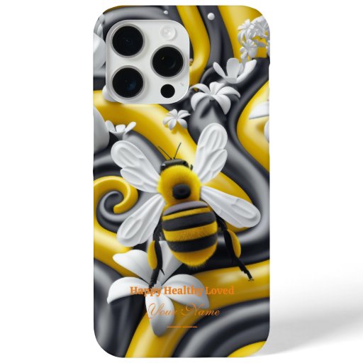 Buzzing Blossoms: Bee & Floral iPhone 15 case