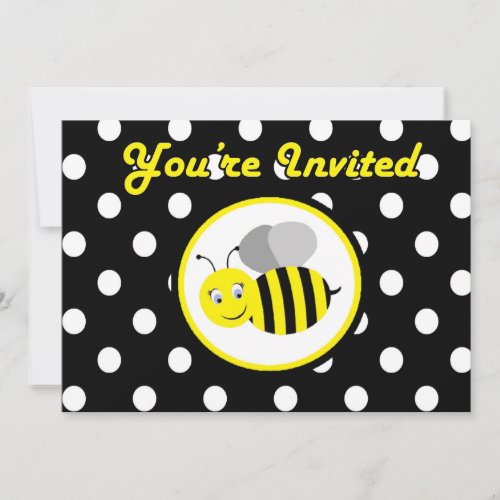 Buzzing Bumble Bee Invitation - Yellow / Black