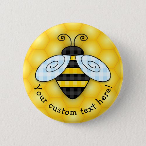 Buzzing Bumblebee and Honeycomb Icon Button