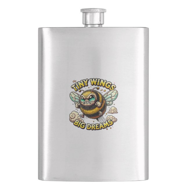 Buzzing for Greatness Flask (Front)