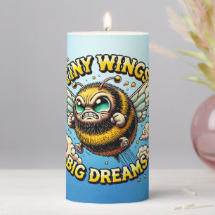 Buzzing for Greatness Pillar Candle