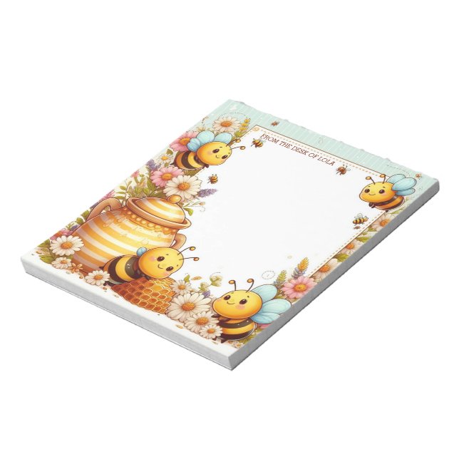 Buzzing Honey Bee Notepad (Rotated)
