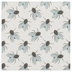 Buzzing House Flies Fly Swatter Insect Yucky Bug Fabric