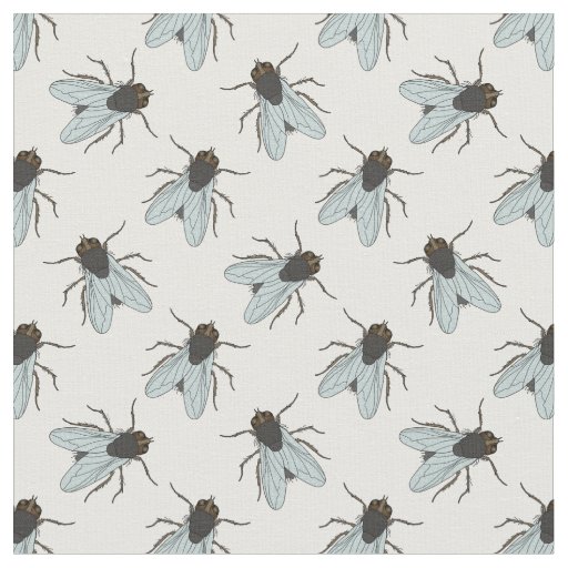 Buzzing House Flies Fly Swatter Insect Yucky Bug Fabric