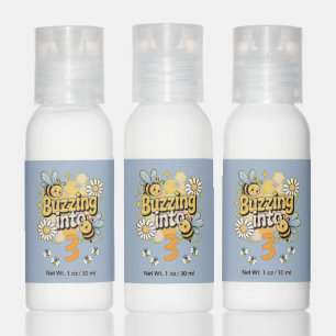 Buzzing Into Custom Name and Age Cute Bee Birthday Hand Lotion