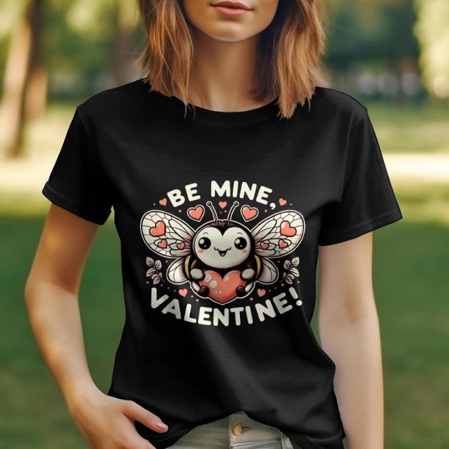 Buzzing Love Bee Mine Valentines Day  T-Shirt (Creator Uploaded)