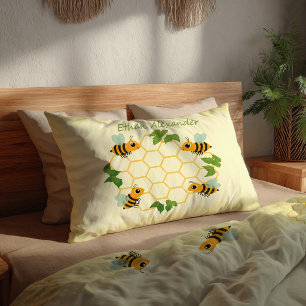 Buzzing Sweet Dreams Reversible Pillow Cases