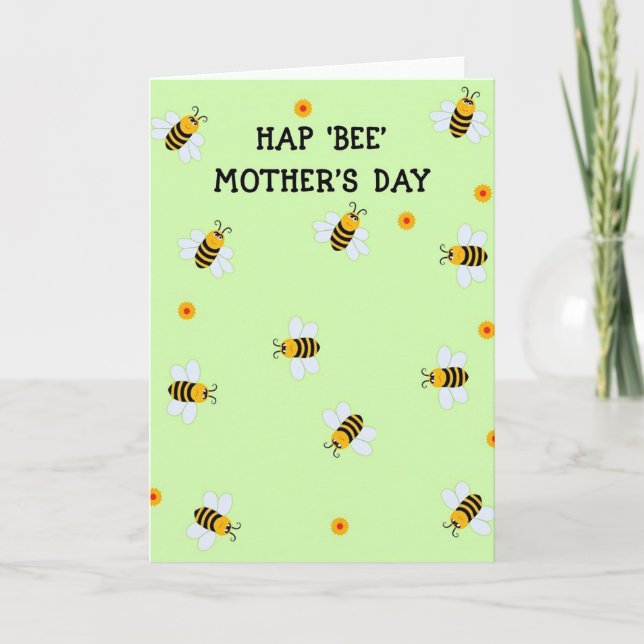 Buzzing Sweet Mothers Day Card (Front)
