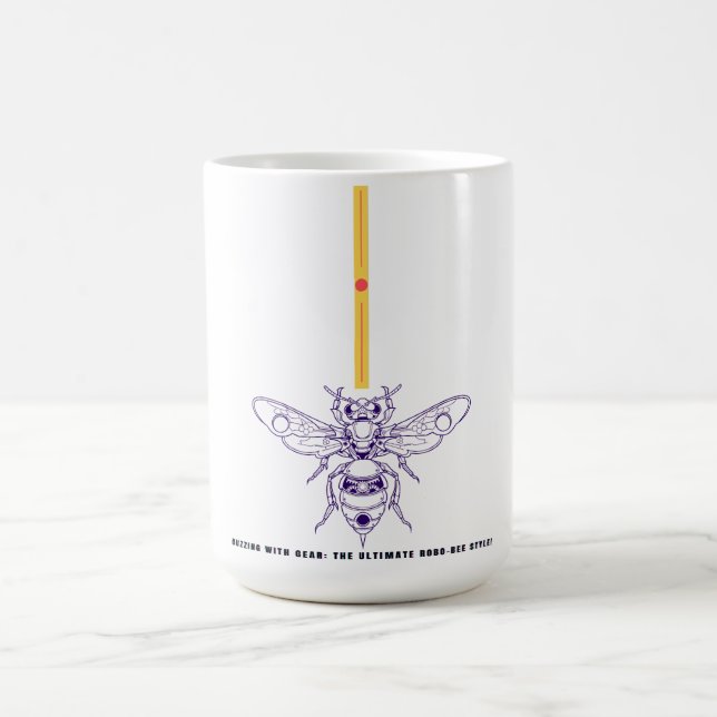 Buzzing with Gear: Robo-Bee Style! Coffee Mug (Center)