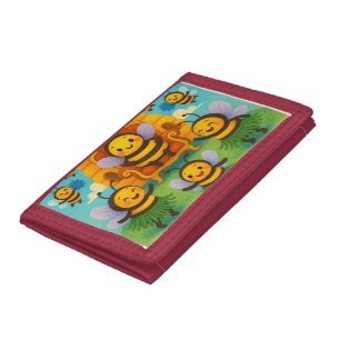 Buzzing with Joy – Cute Bee Kingdom Celebration Tri-fold Wallet
