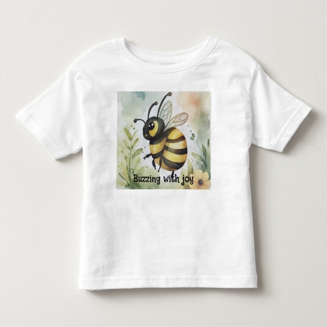 Buzzing with joy  toddler t-shirt (Front)