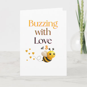 Buzzing with Love Birthday Card – Sweet Bee Design