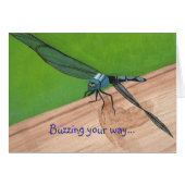 Buzzing your way...dragonfly, cards (Front Horizontal)