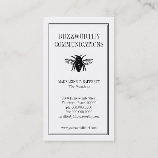 Customizable Buzzworthy Business Card