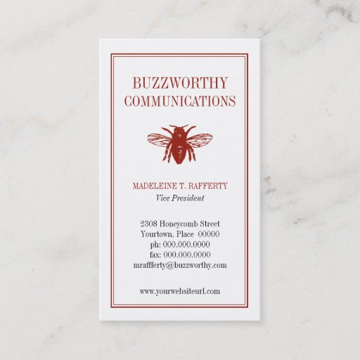 Customizable Buzzworthy Business Card